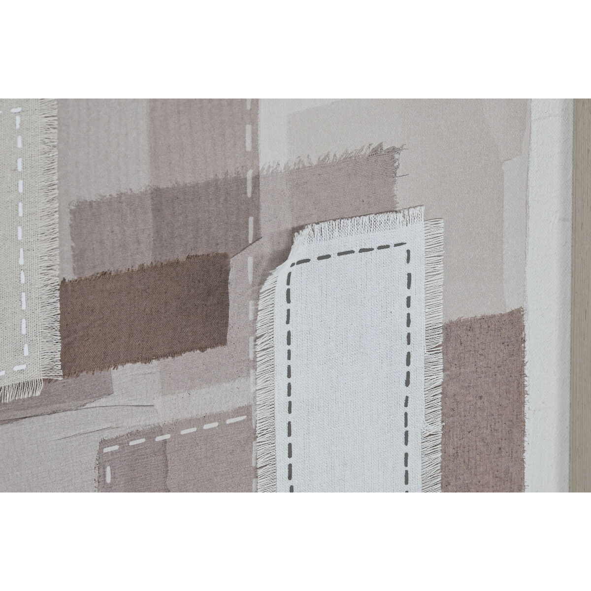 Kanvas Home ESPRIT Beige Grå Abstrakt Modern 40 x 2,5 x 50 cm (2 antal) - 3