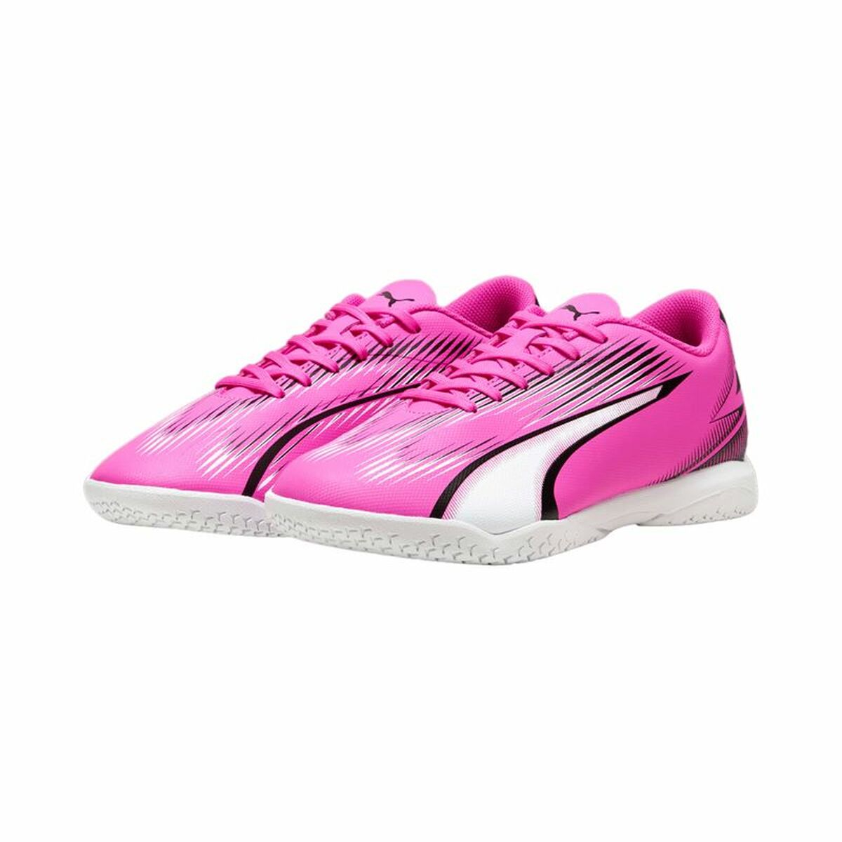 Fotbollsskor för inomhusbruk för vuxna Puma Ultra Play Vit Mörkrosa Unisex - 4