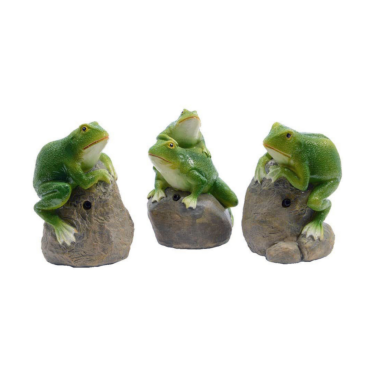Prydnadsfigur Decoris med ljud 8 x 7,4 x 11,5 cm Grön Groda
