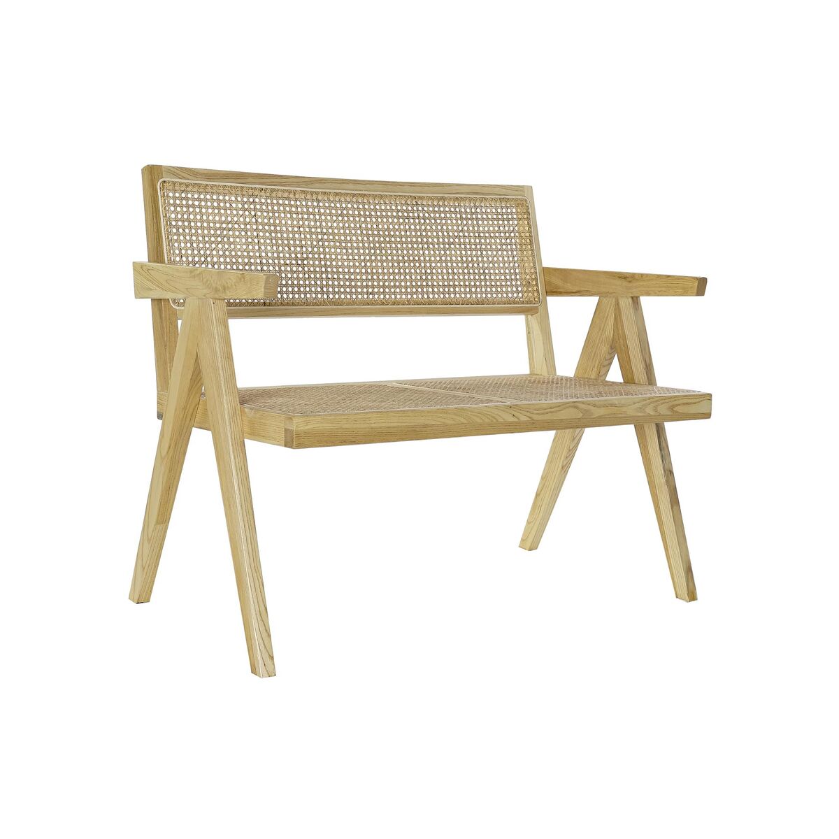Bänk med ryggstöd DKD Home Decor Naturell Vintage 105,5 x 62 x 83 cm