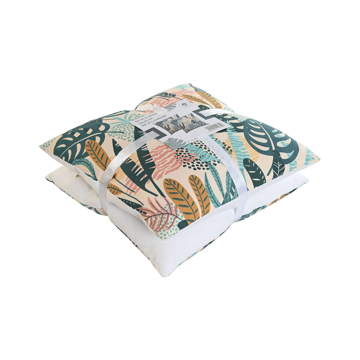 Set med dynor Home ESPRIT Djungel 45 x 5 x 45 cm (2 antal) - 5