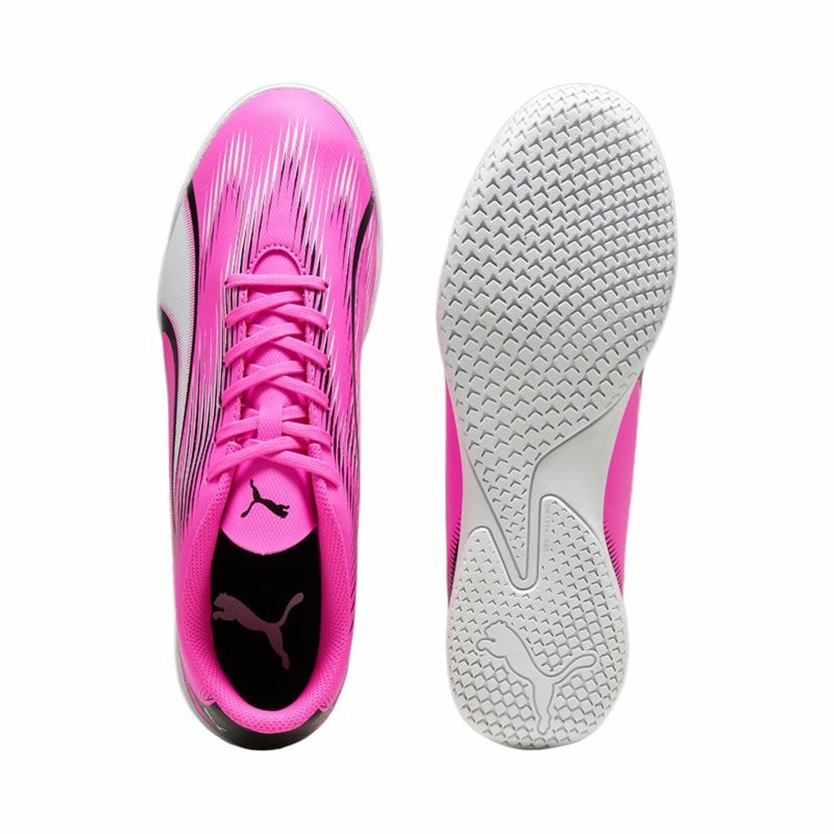 Fotbollsskor för inomhusbruk för vuxna Puma Ultra Play Vit Mörkrosa Unisex - 3
