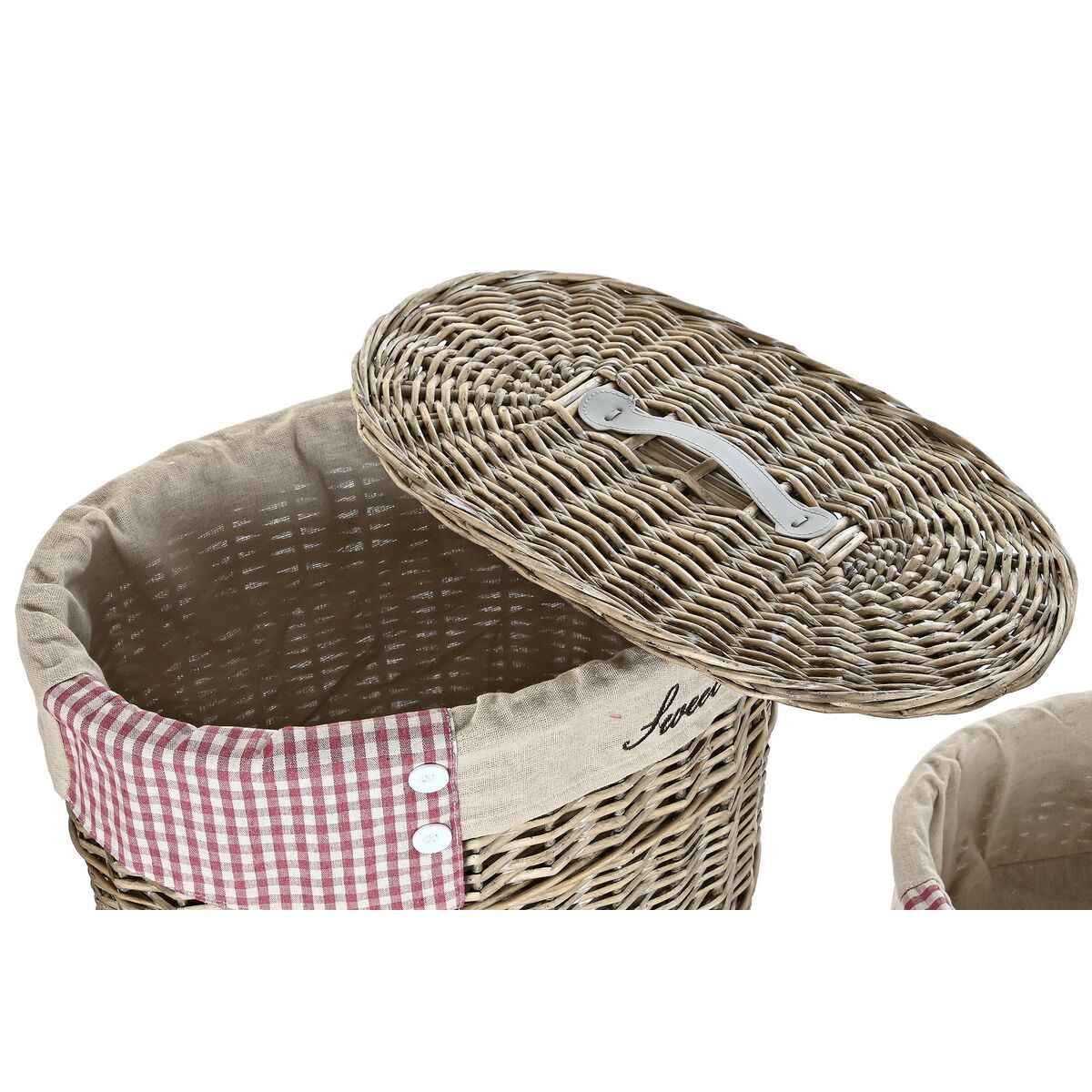 Korgset DKD Home Decor Röd Beige Naturell vide Cottage 51 x 37 x 56 cm (5 Delar) (5 antal) - 3
