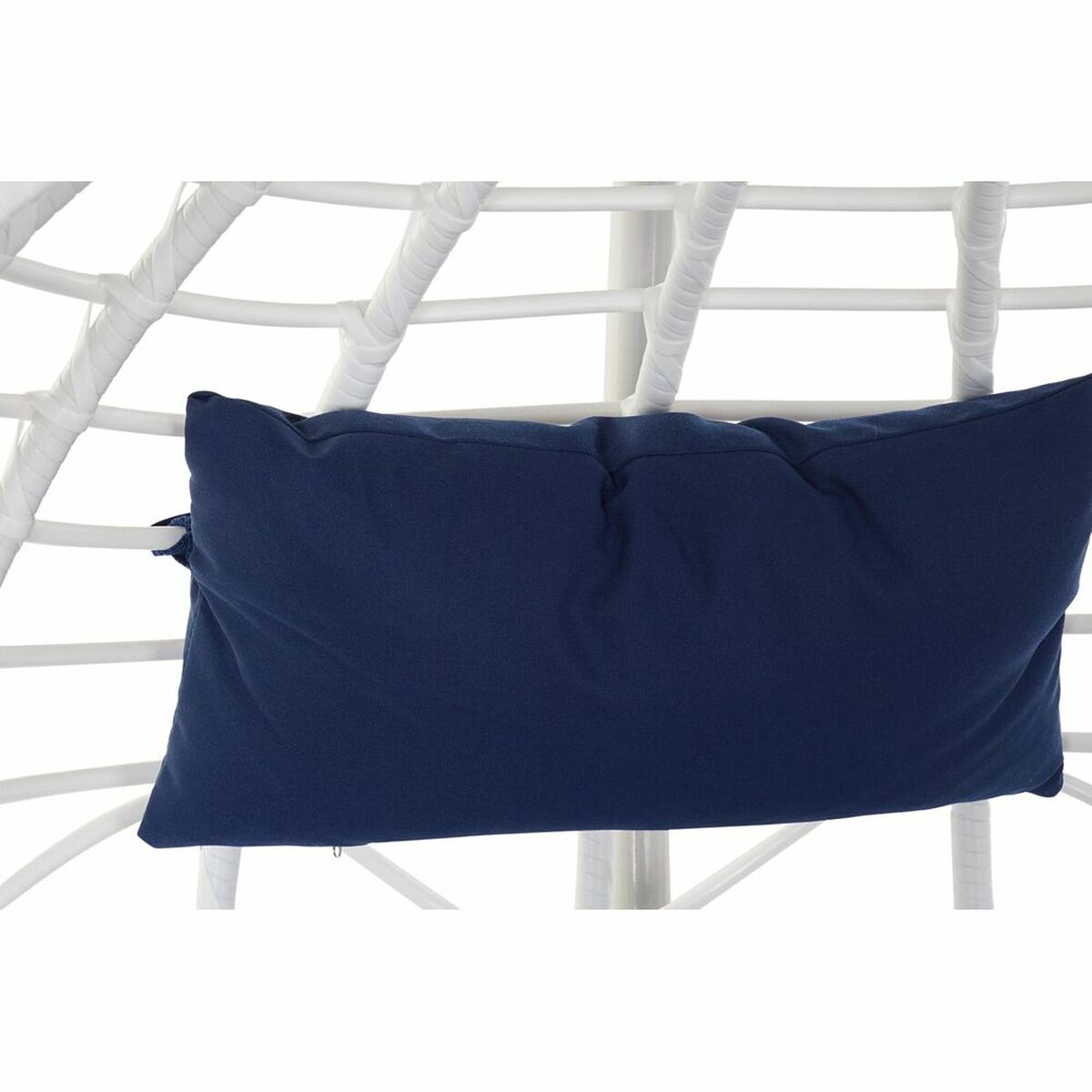 Hängande trädgårdsfåtölj DKD Home Decor Marinblå Vit Aluminium syntetisk rattan 90 x 70 x 110 cm (107 x 107 x 198 cm) - 2