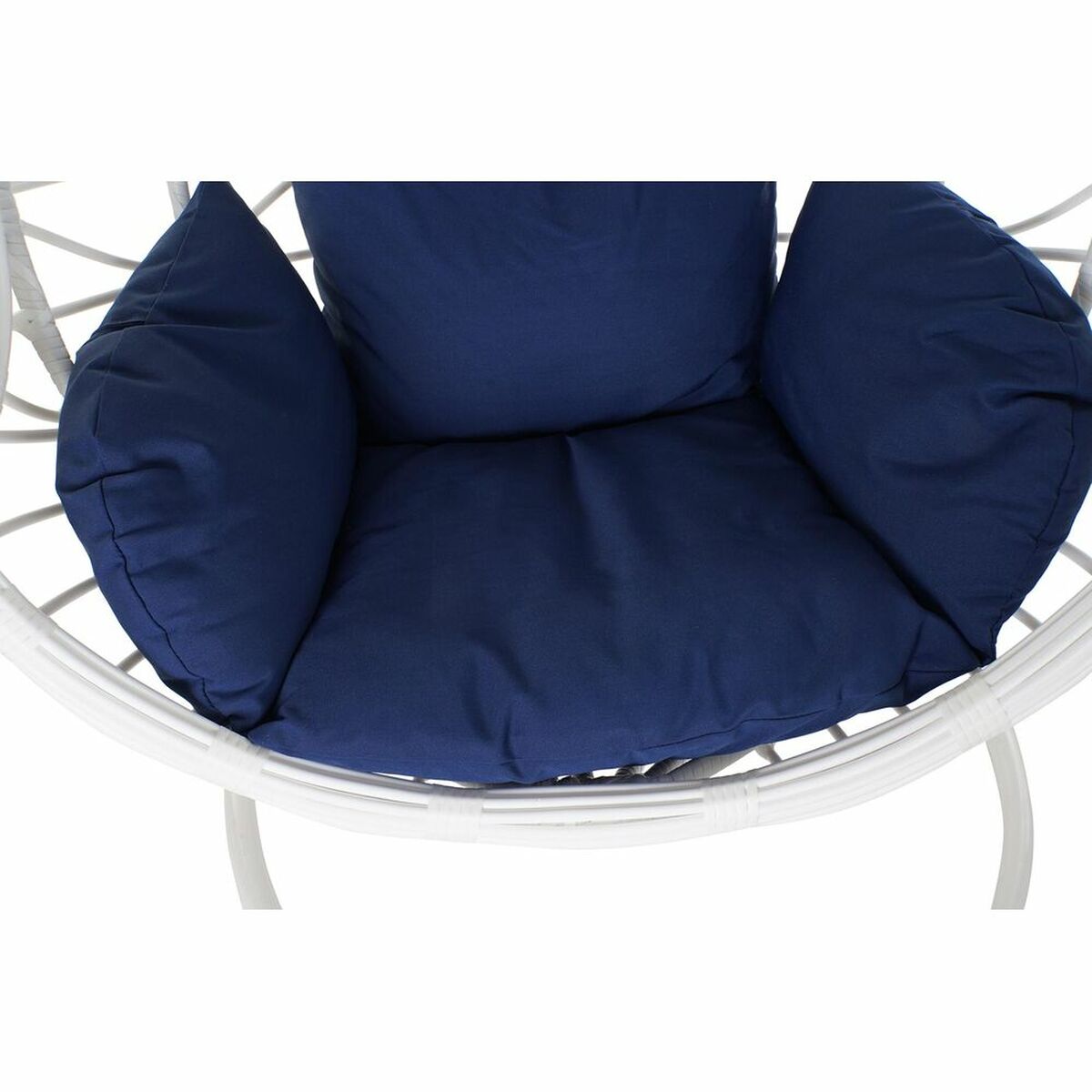 Hängande trädgårdsfåtölj DKD Home Decor Marinblå Vit Aluminium syntetisk rattan 90 x 70 x 110 cm (107 x 107 x 198 cm) - 6