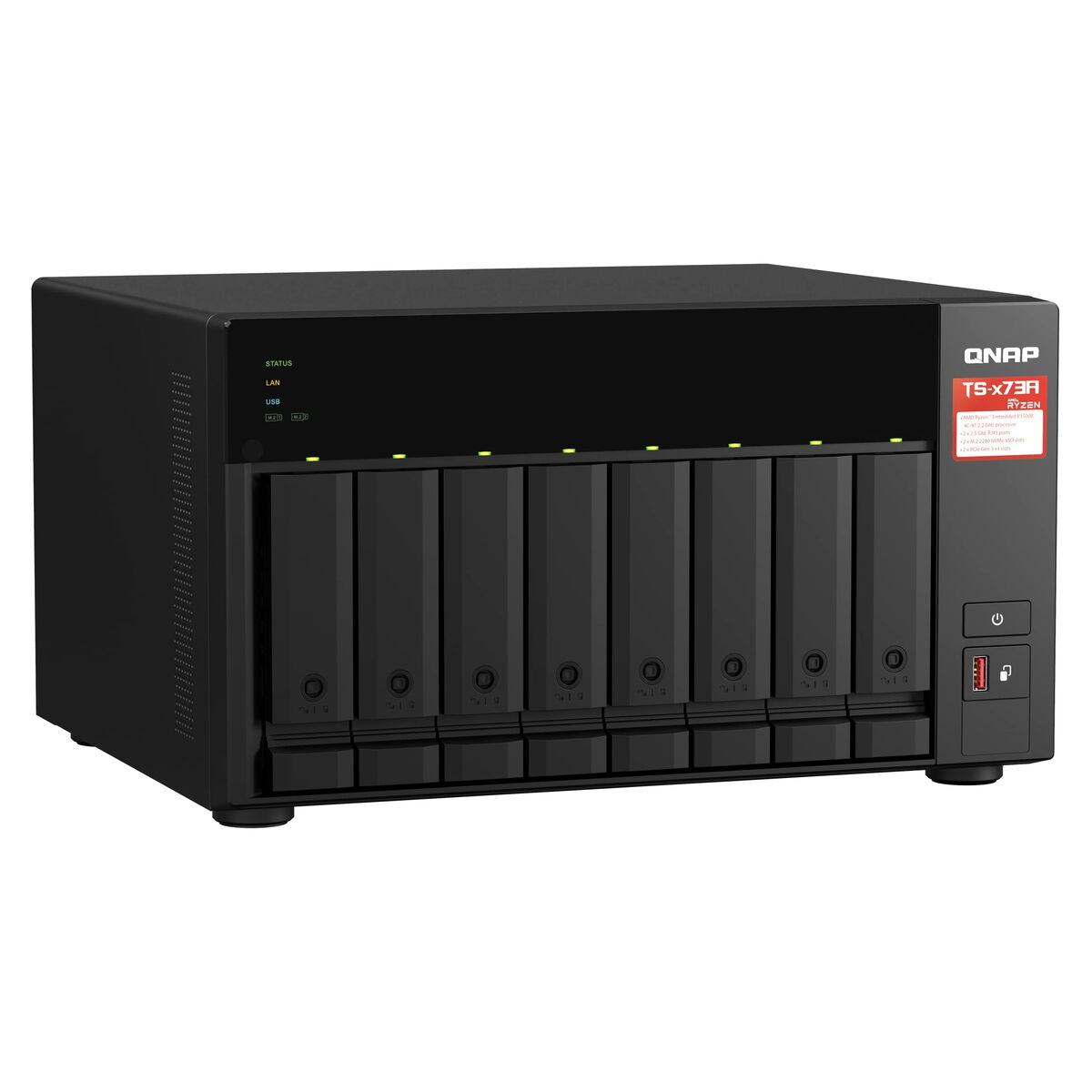 Nätlagringsenhet NAS Qnap TS-873A-SW5T Svart - 2