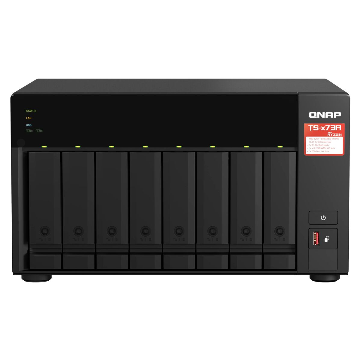 Nätlagringsenhet NAS Qnap TS-873A-SW5T Svart