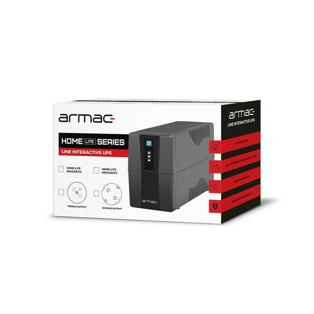 System för Avbrottsfri Strömförsörjning Interaktiv (UPS) Armac HL/850F/LED/V2 480 W - 2