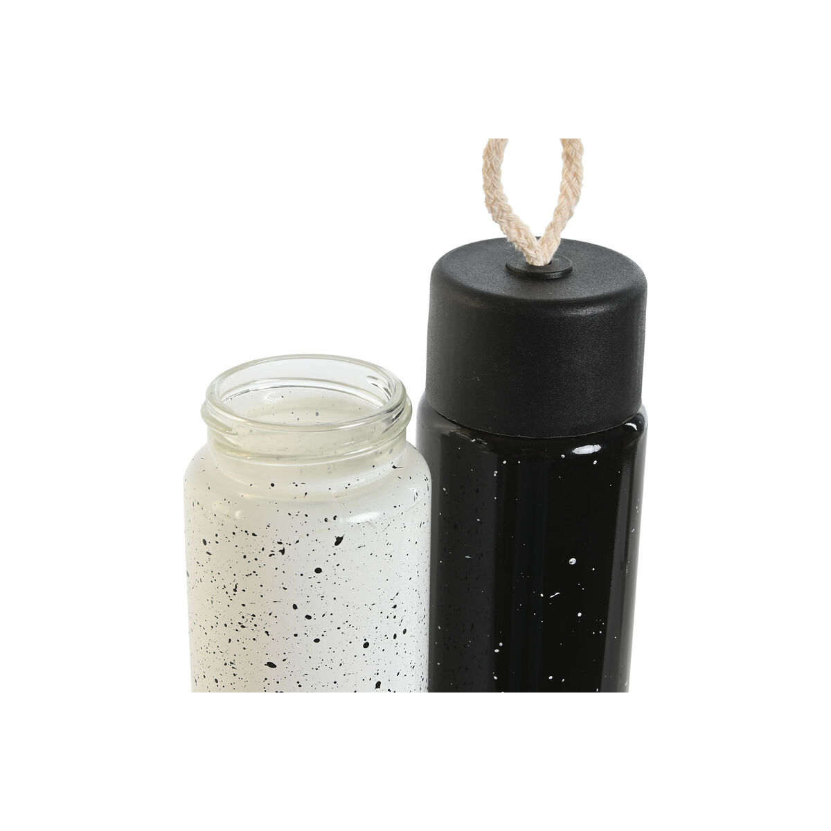 Termoflaskan Home ESPRIT Vit Svart 350 ml (2 antal) - 3