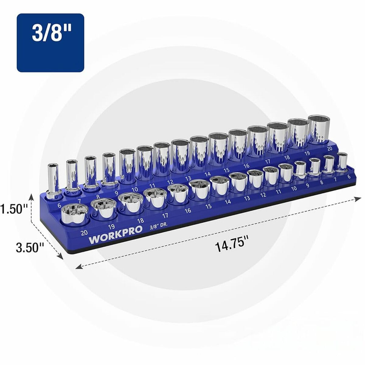 Verktygsförvaring Workpro 37,3 x 8,8 x 3,8 cm Metall - 3