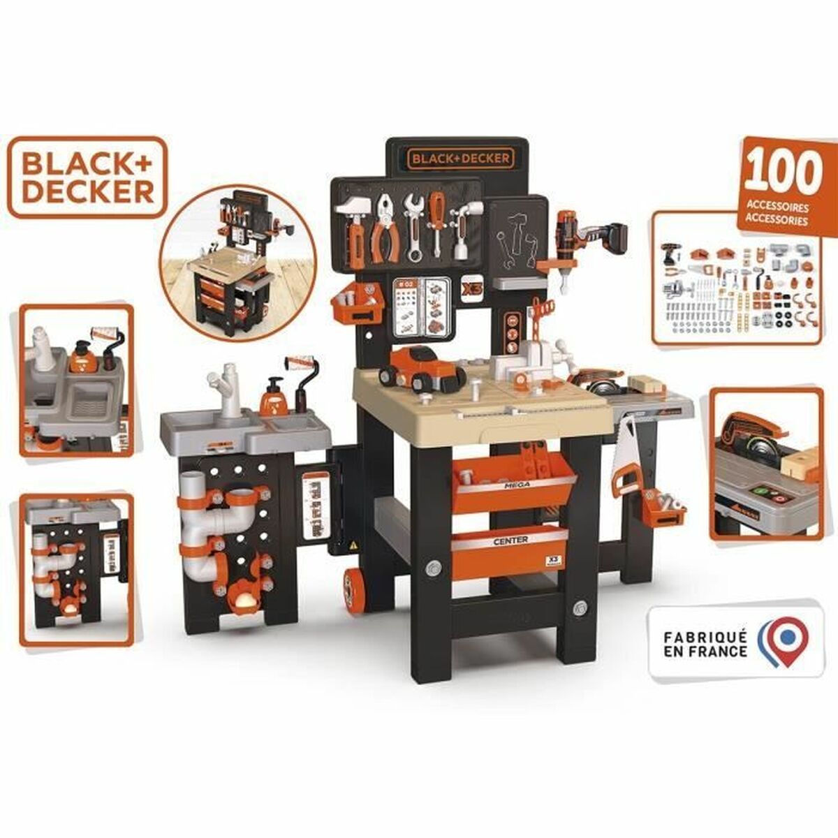 Verktygssats för barn Smoby Black + Decker - 3