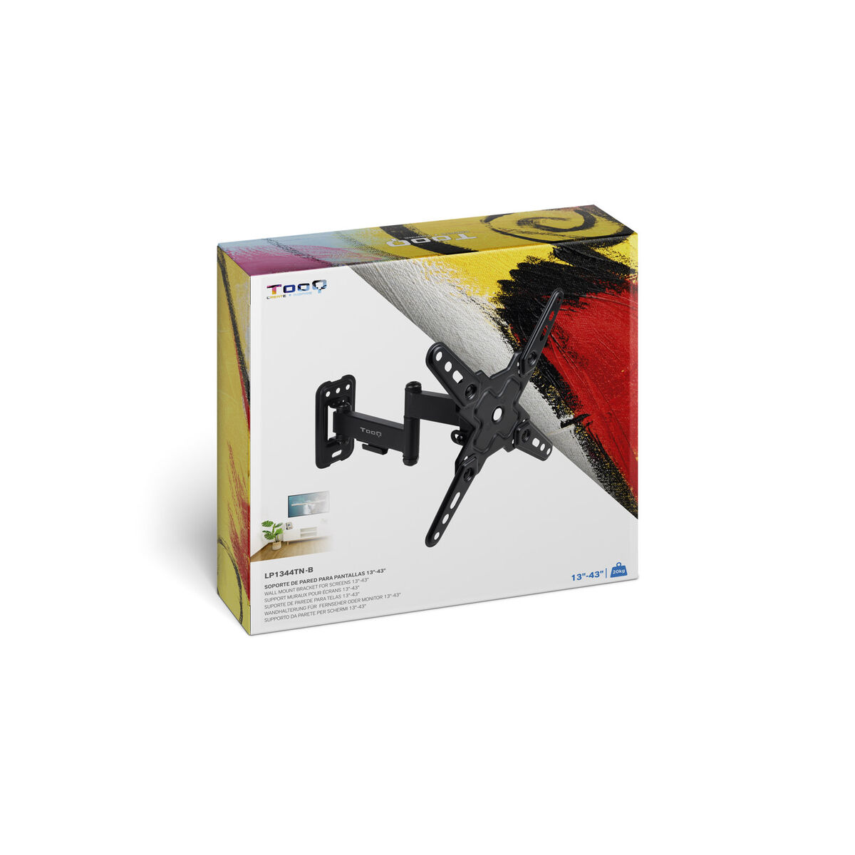 Vägghållare TooQ TSLP1040T-B 43" 13" 20 kg - 3