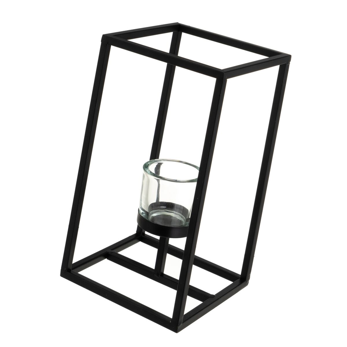 Set med ljusstakar Svart Glas Järn 14 x 14 x 25 cm (2 antal) - 3
