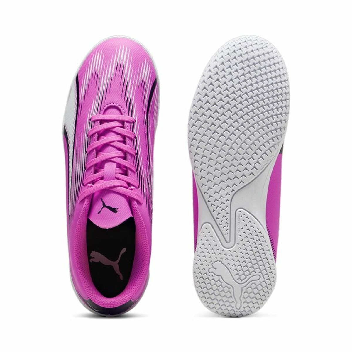 Fotbollsskor för inomhusbruk för barn Puma Ultra Play Vit Mörkrosa Barn Unisex - 3