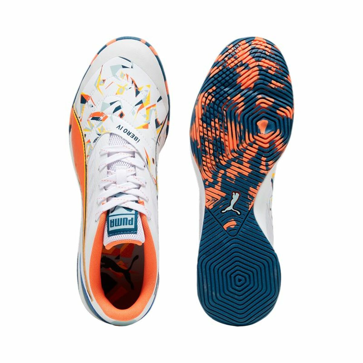 Fotbollsskor för inomhusbruk för vuxna Puma IBERO V CREATIVITY Vit Barn Unisex - 3