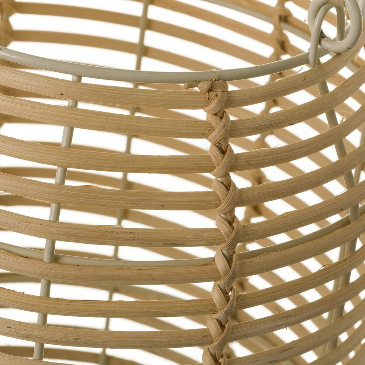 Lykta Naturell Järn Rattan 21 x 21 x 32 cm - 2