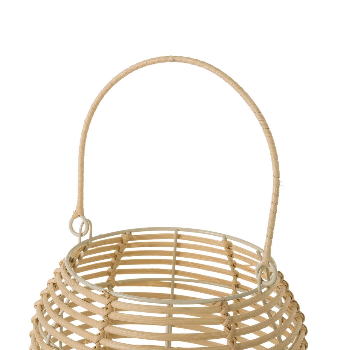 Lykta Naturell Järn Rattan 21 x 21 x 32 cm - 3