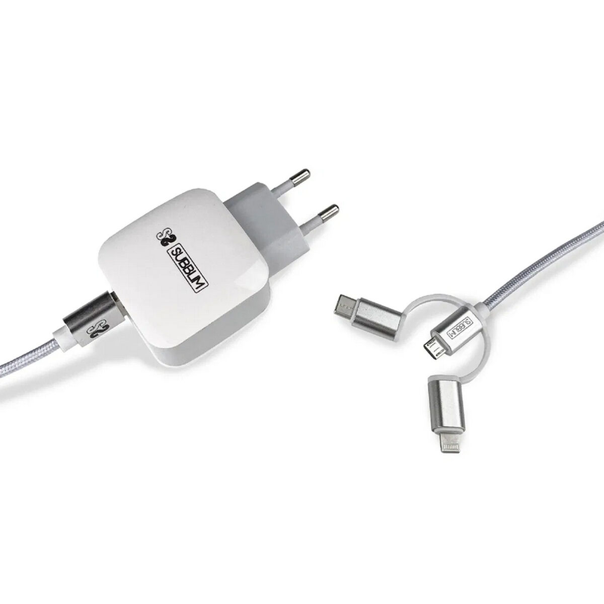 Väggladdare Subblim SUB-CHG-1ZWC01 Vit Silvrig 12 W - 2