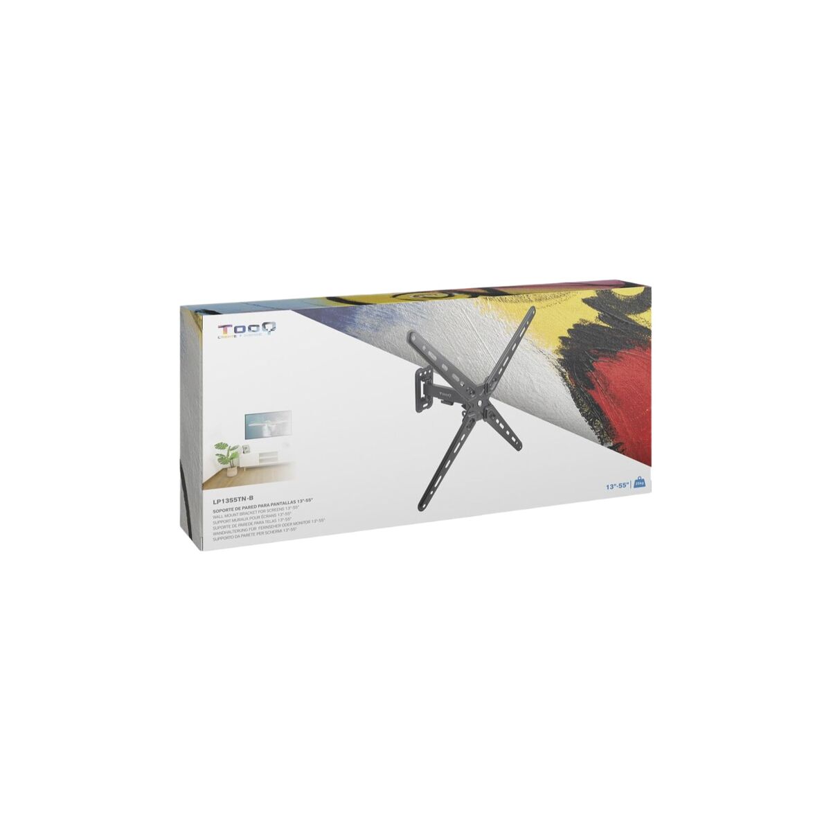 Vägghållare TooQ LP1355TN-B 55" 13" 25 kg - 2