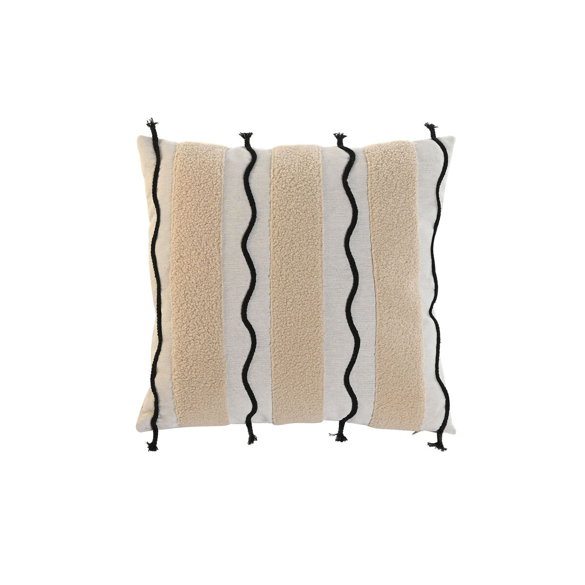 Kudde Home ESPRIT Beige Boho 45 x 5 x 45 cm