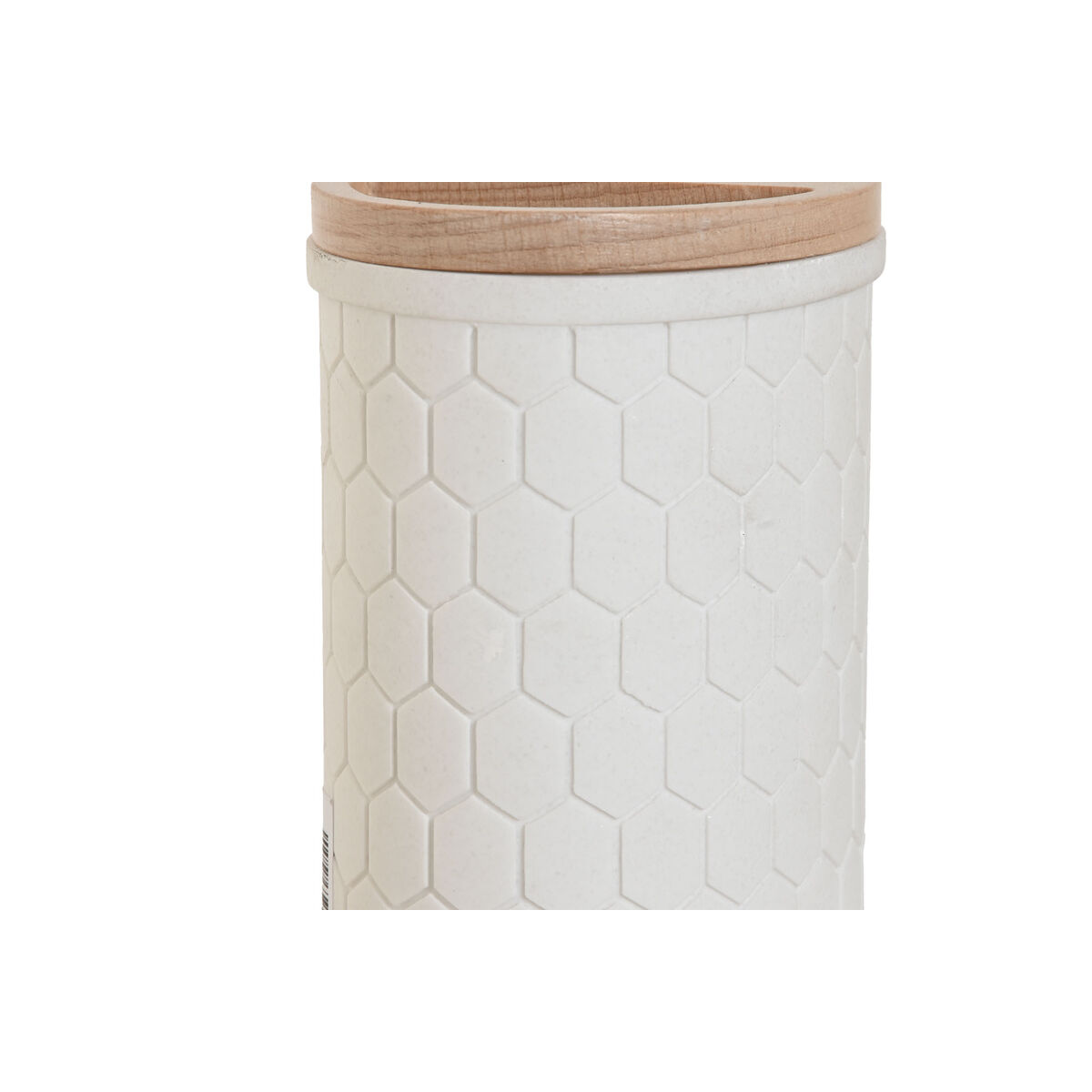 Glas Home ESPRIT Vit Naturell Harts Bambu 9,5 x 7 x 11 cm - 3