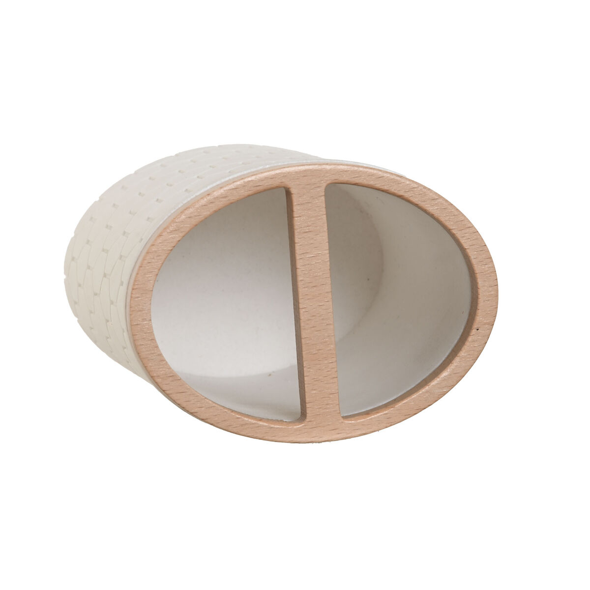 Glas Home ESPRIT Vit Naturell Harts Bambu 9,5 x 7 x 11 cm - 2