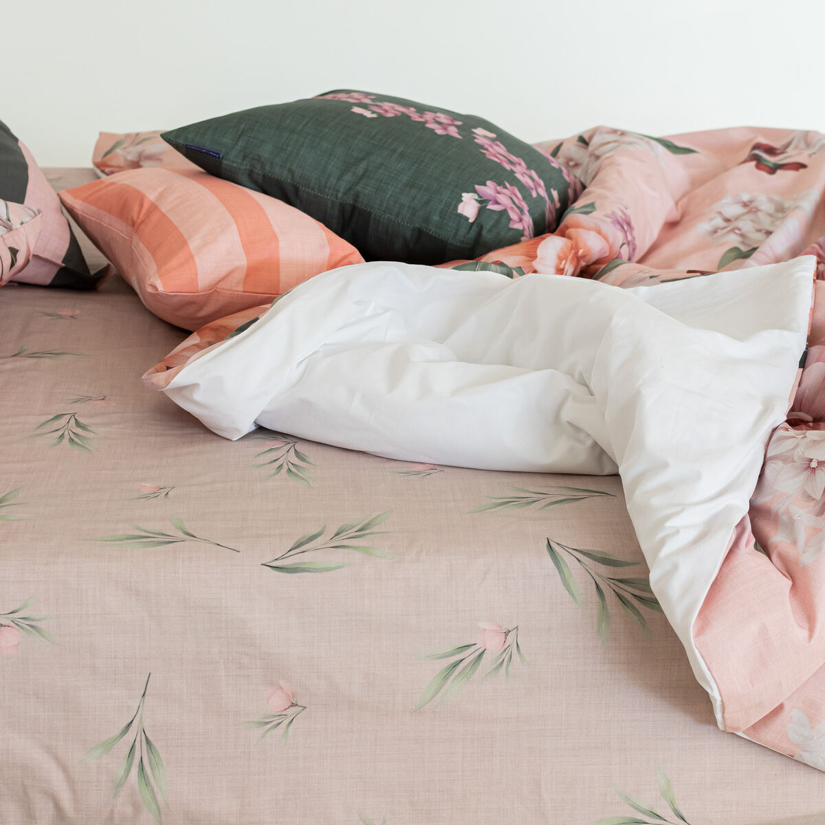 Underlakan HappyFriday Summer floral Multicolour 180 x 200 x 32 cm - 3
