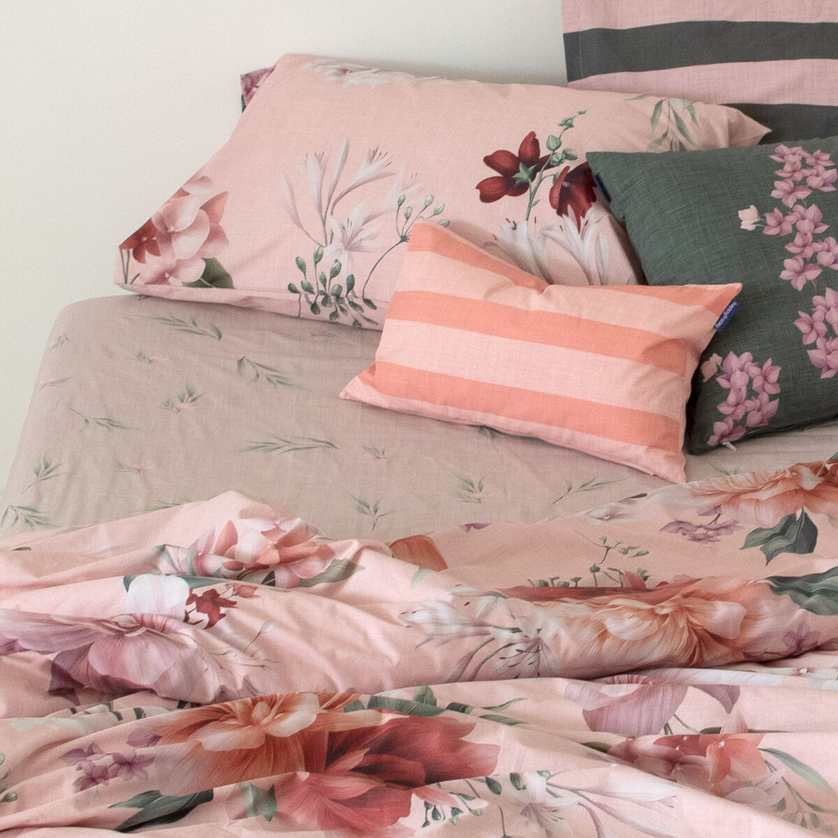 Underlakan HappyFriday Summer floral Multicolour 180 x 200 x 32 cm - 5