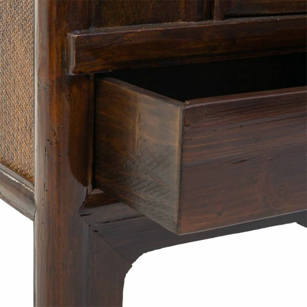 Skåp Alexandra House Living Brun Rattan MDF Almträ 40 x 130 x 100 cm - 4