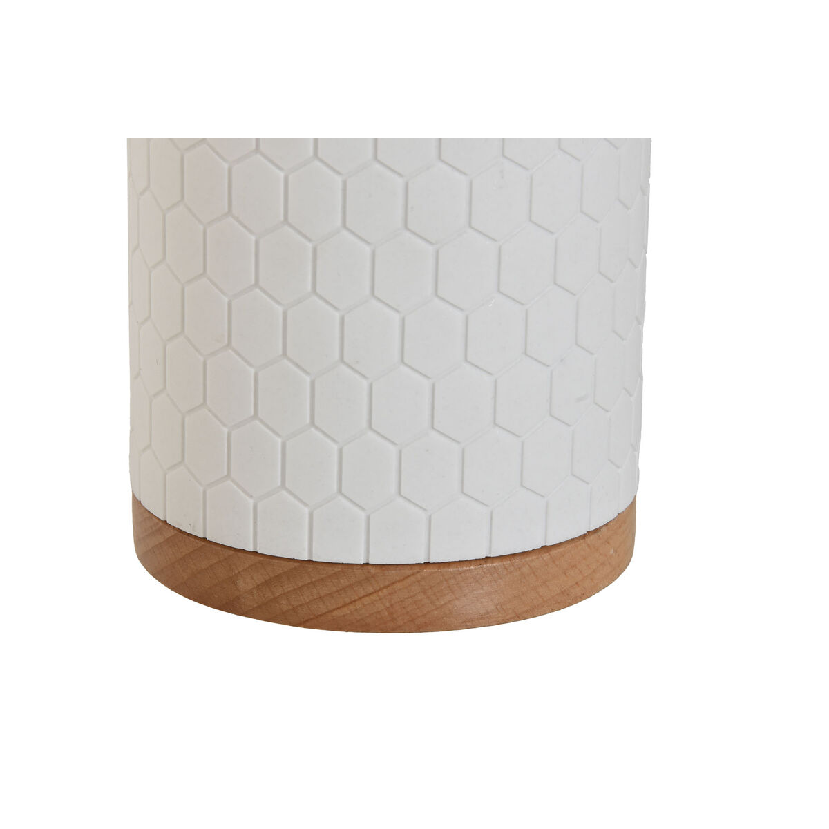 Toalettborste Home ESPRIT Vit Silvrig Naturell Harts Bambu 9 x 9 x 37 cm - 3