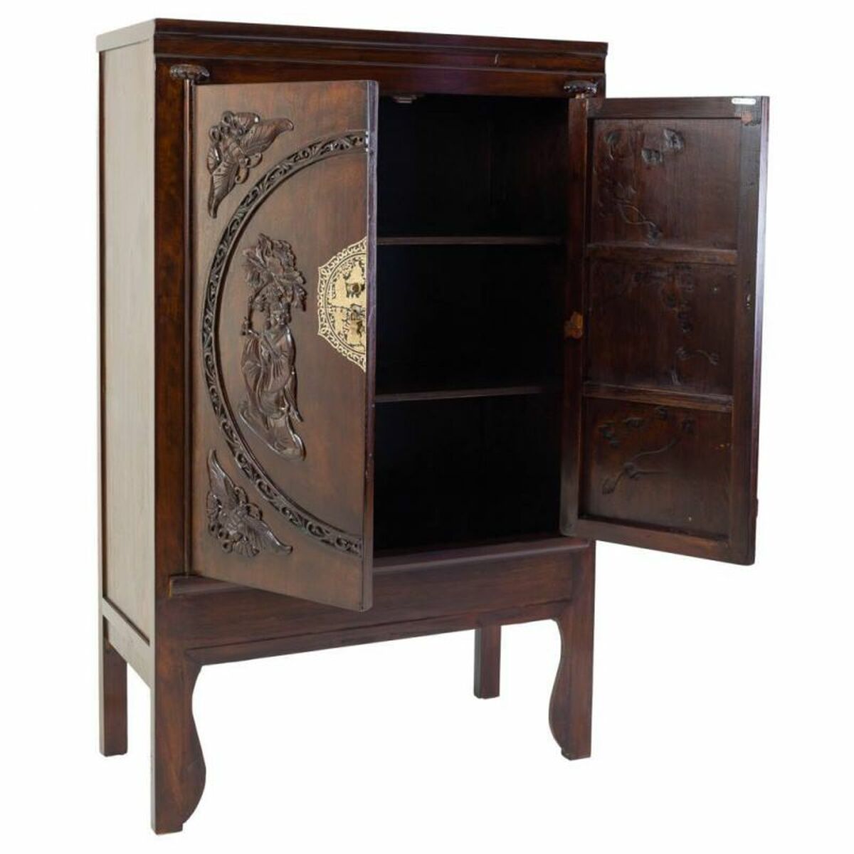 Skåp Alexandra House Living Brun MDF Almträ 47 x 170 x 105 cm - 3