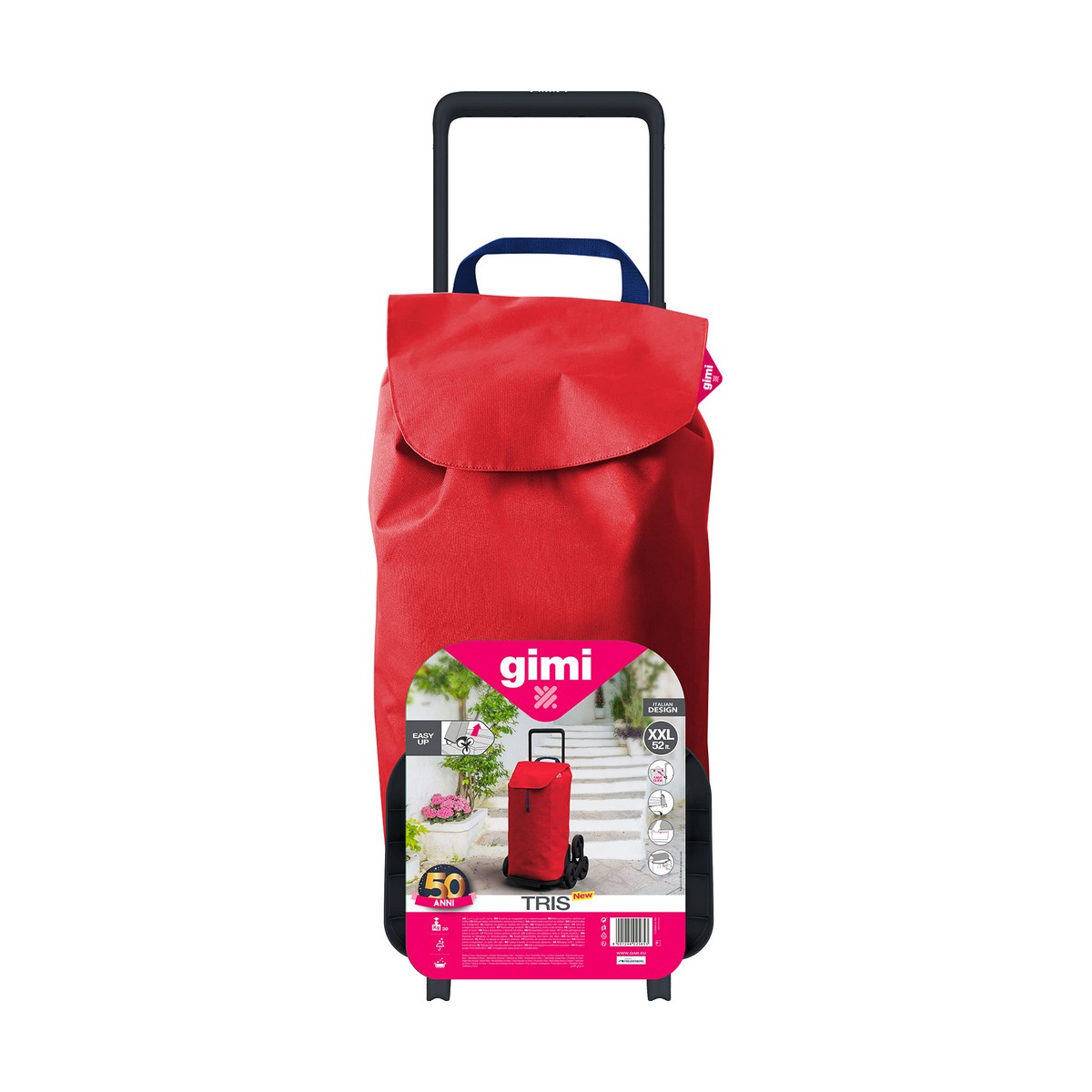 Kundvagn Gimi Tris Urban Röd 52 L - 9