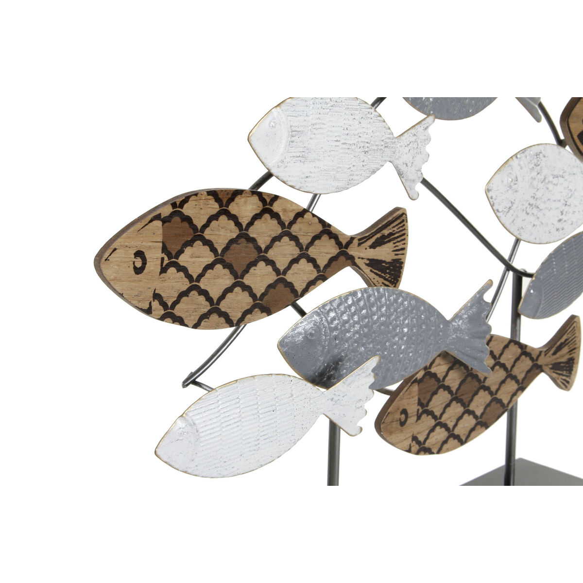 Prydnadsfigur DKD Home Decor 65,4 x 9,5 x 43 cm Svart Blå Brun Spiraler (2 antal) - 6