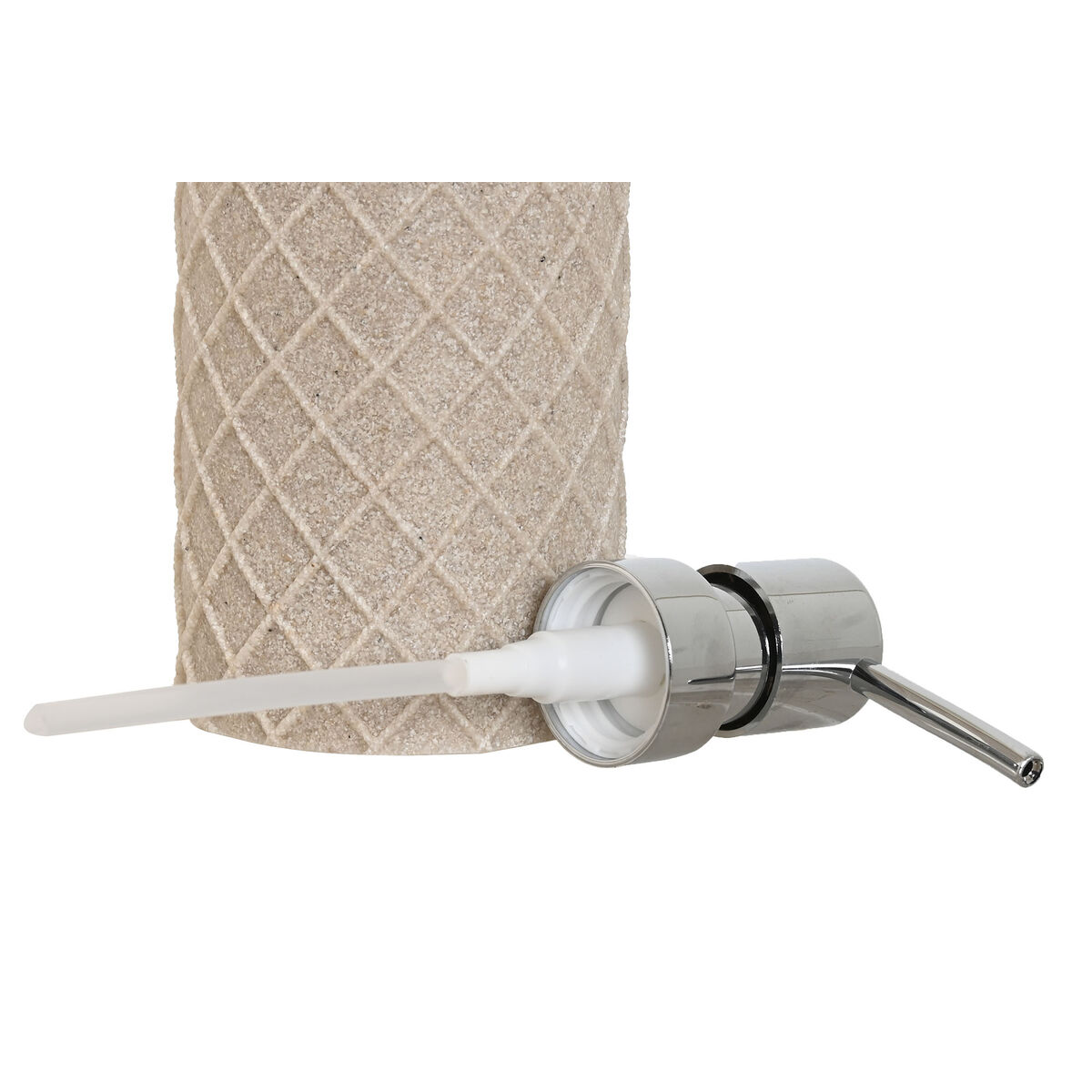 Tvåldispenser Home ESPRIT Beige Harts Bambu 7 x 9 x 18 cm - 2