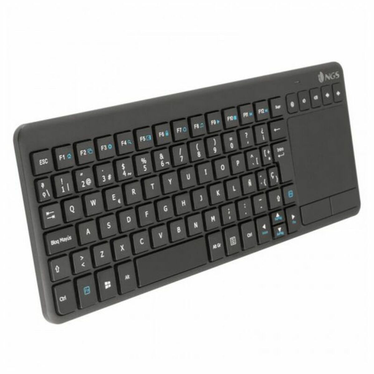 Trådlöst Tangentbord NGS TV Warrior Svart Qwerty Spanska