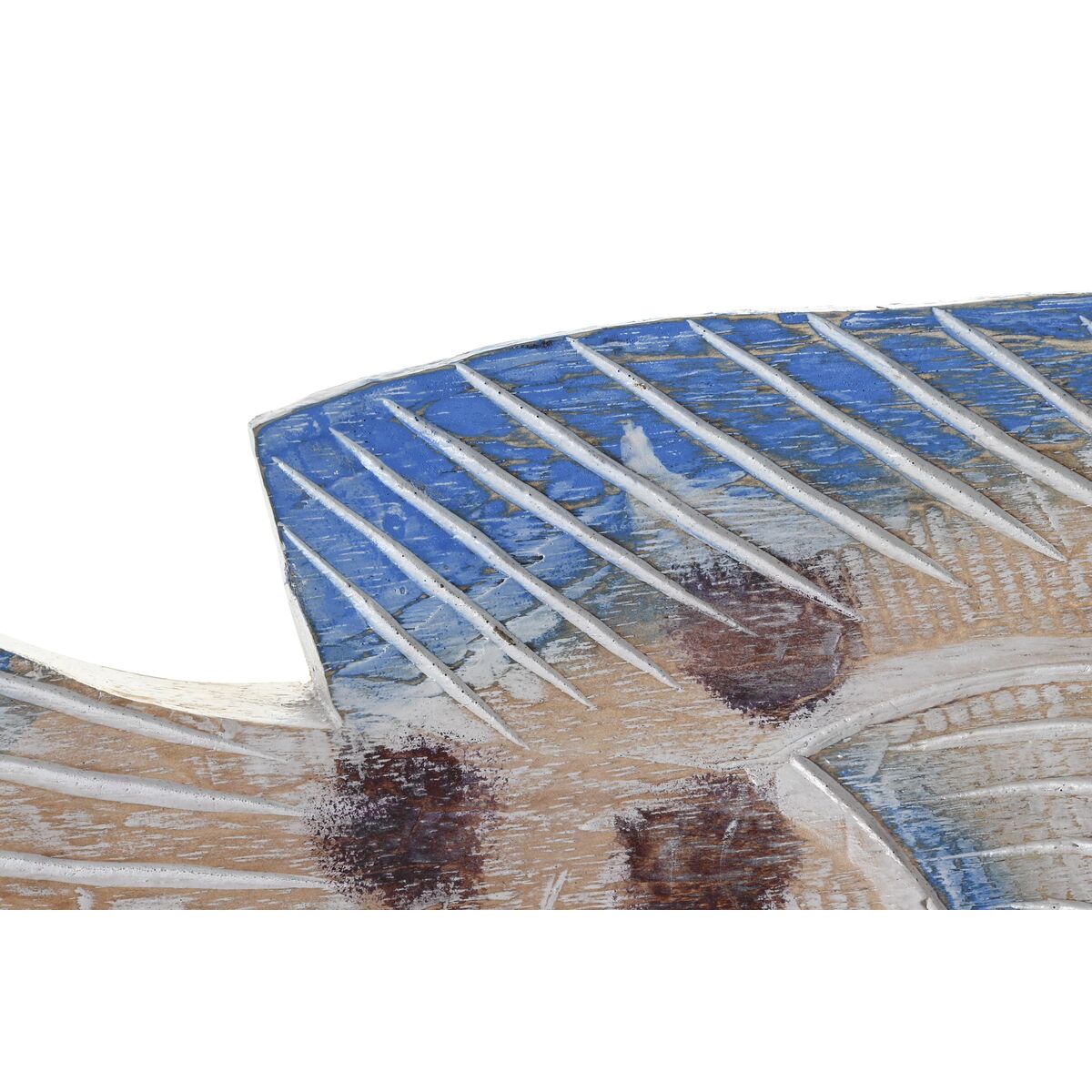 Prydnadsfigur DKD Home Decor 40 x 5 x 18 cm Naturell Blå Fisk Medelhavs - 2