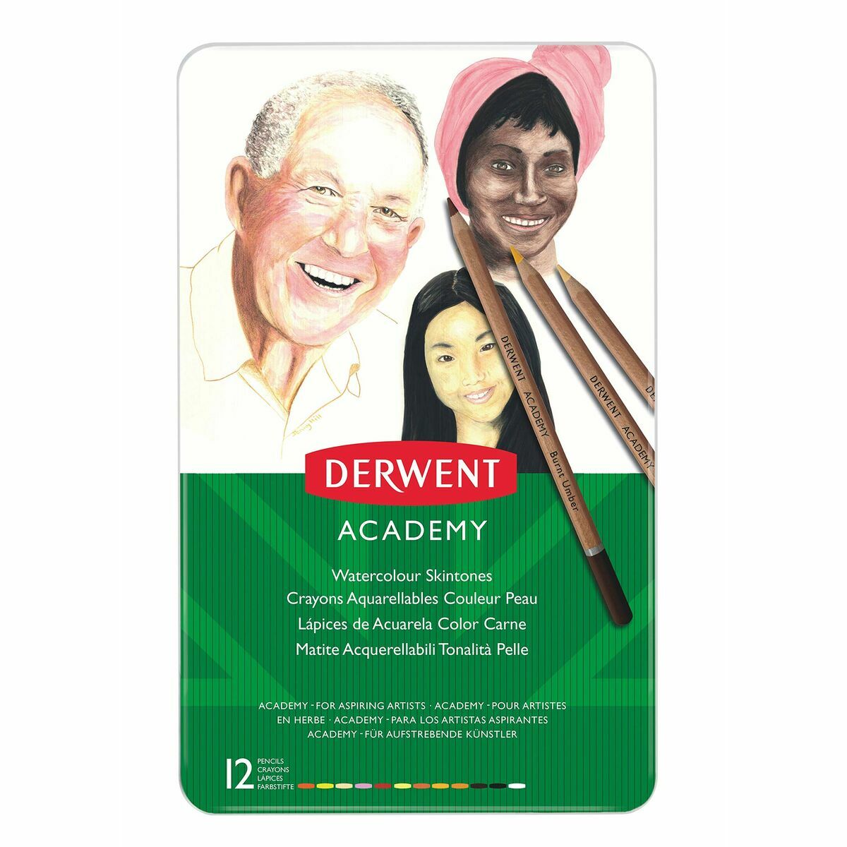 Pennor DERWENT Academy 12 antal Multicolour - 2