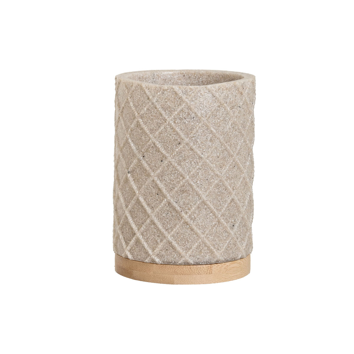 Glas Home ESPRIT Beige Harts Bambu 7,5 x 7,5 x 10 cm