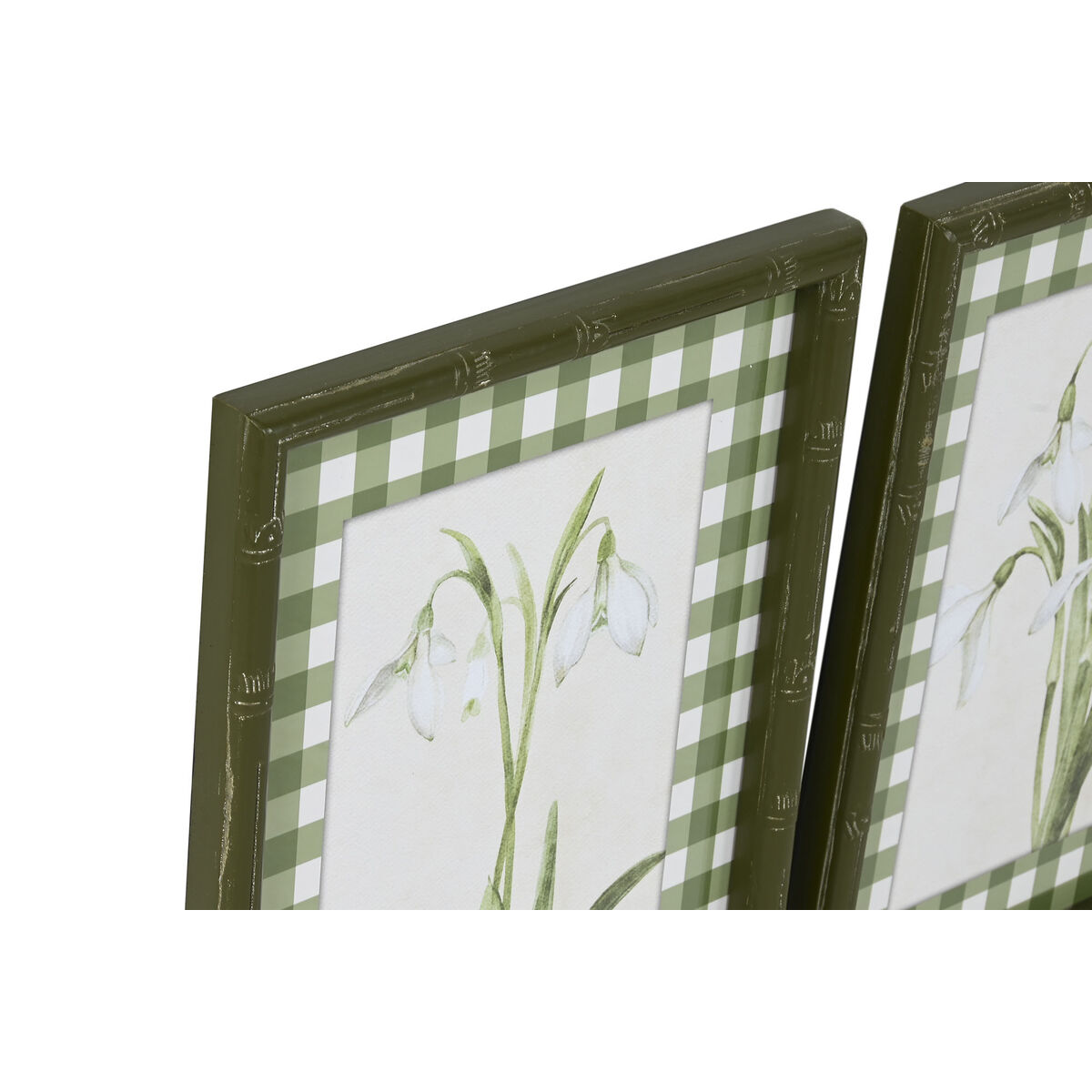 Tavla Home ESPRIT Grön Beige Shabby Chic Botaniska växter 30 x 2,5 x 40 cm (4 antal) - 2
