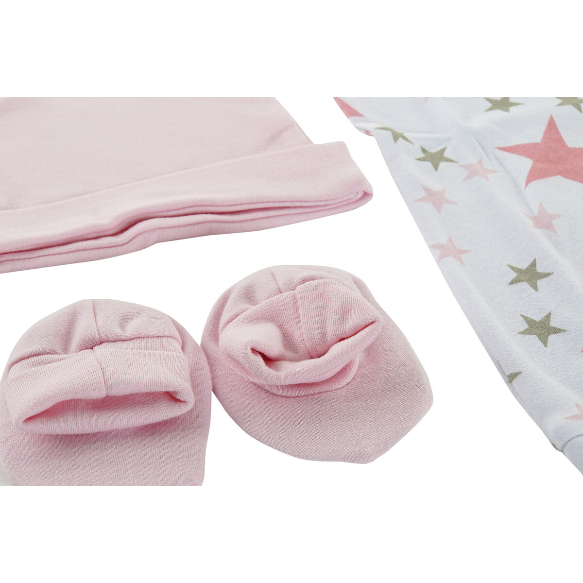 Set av kläder DKD Home Decor Blå Rosa 0-6 månader Stjärnor (7 Delar) (2 antal) - 2