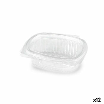 Behållare för matkonservering Algon Återanvändningsbar 250 ml Transparent Avlång 14 x 11 x 4,5 cm (12 antal)