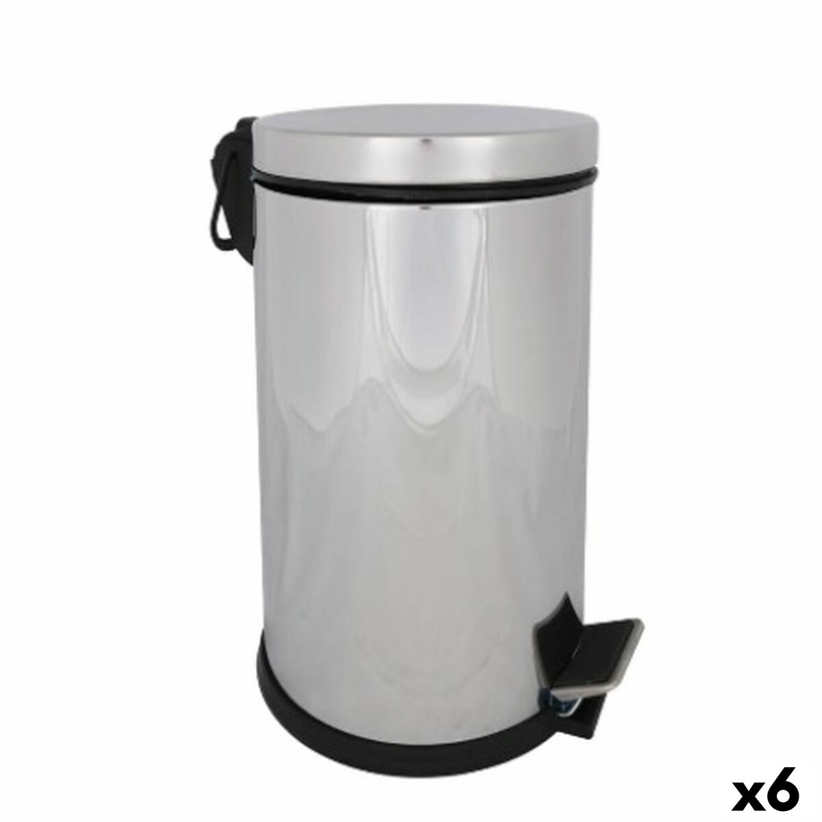 Soptunna Confortime Silvrig 8 L (6 antal)
