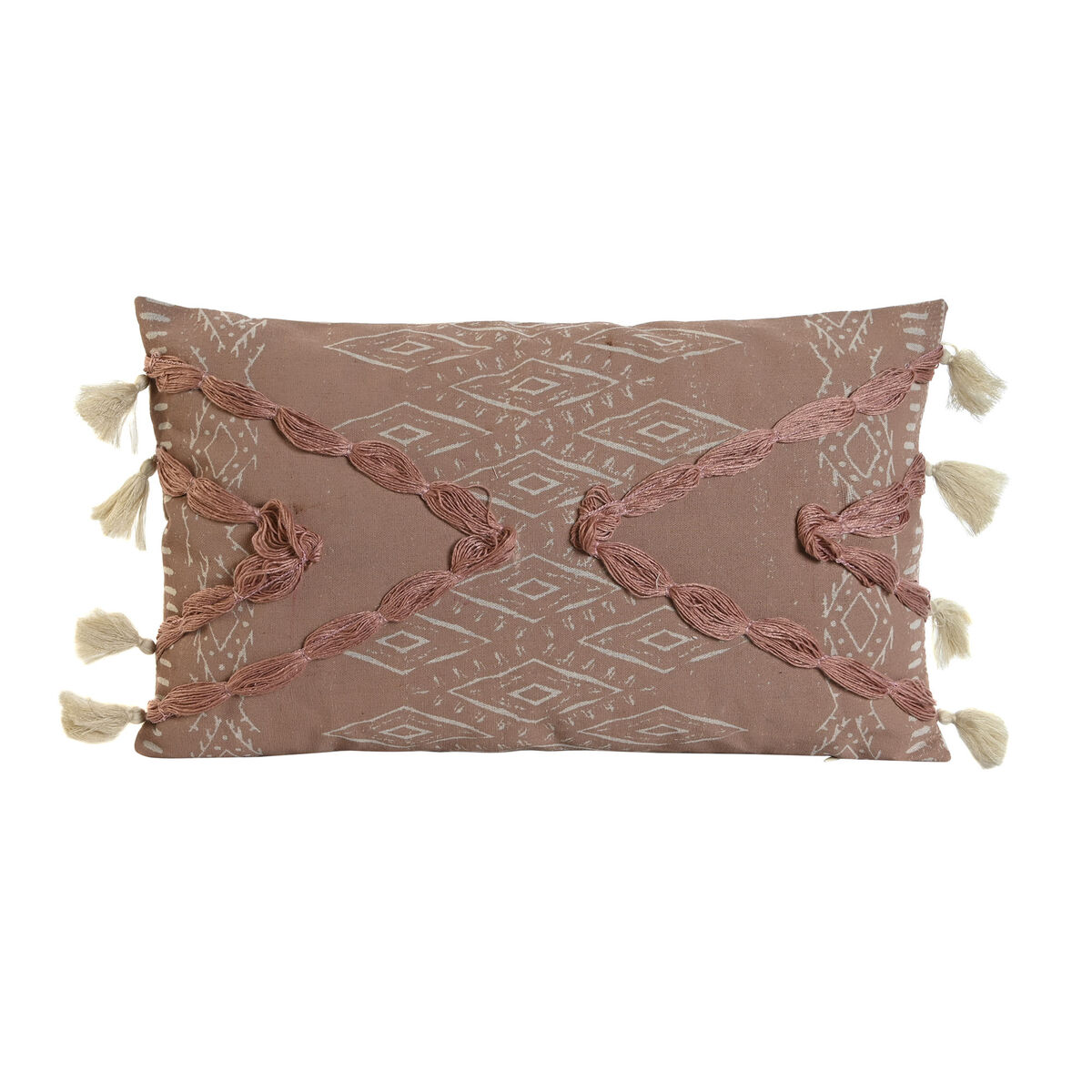 Kudde Home ESPRIT Vit Terrakota n Boho 50 x 5 x 30 cm