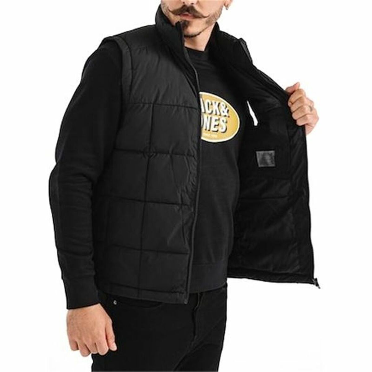 Träningsväst Herr Jack & Jones Jjben Square Bodywarmer Svart - 2