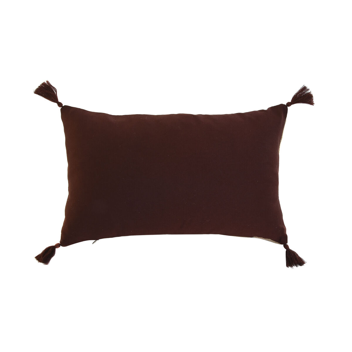 Kudde Home ESPRIT Naturell tofsar Boho 50 x 5 x 30 cm - 3