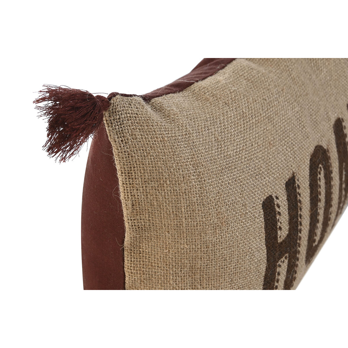 Kudde Home ESPRIT Naturell tofsar Boho 50 x 5 x 30 cm - 4