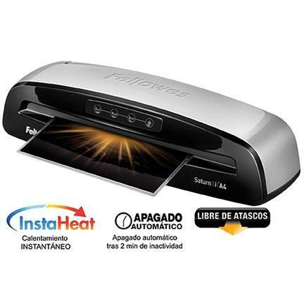 Laminator Fellowes Saturn 3i Svart Silvrig (2 antal) - 2