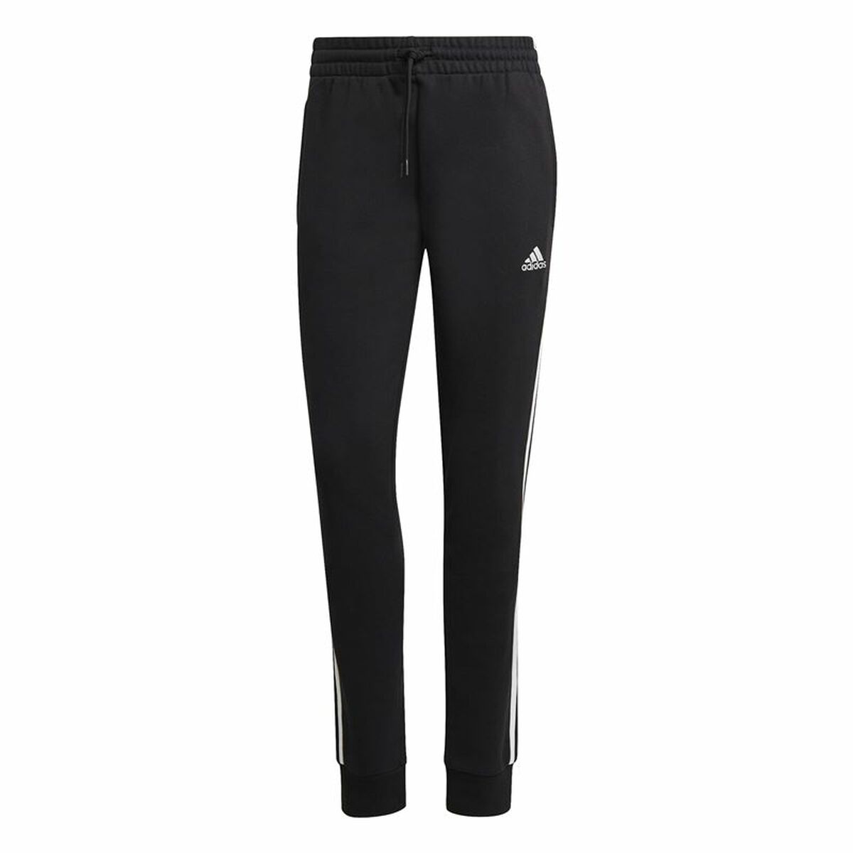 Långa träningsbyxor Adidas 3S Ft Cf Svart Kvinna