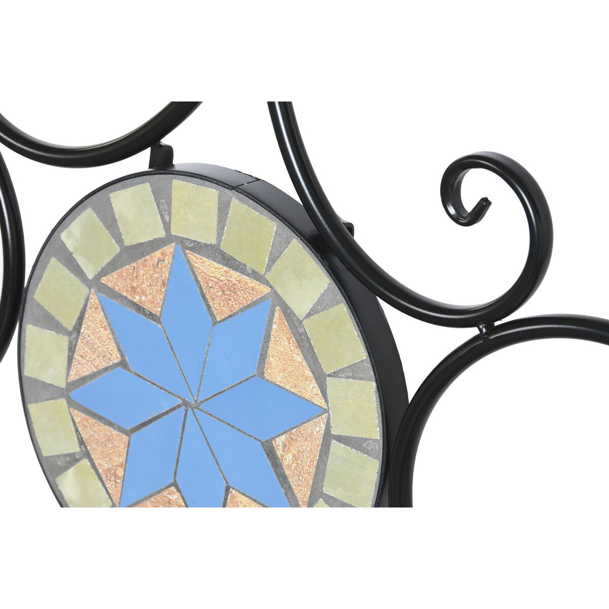 Bänk DKD Home Decor Svart Multicolour Mosaik 111 x 54 x 88 cm - 3