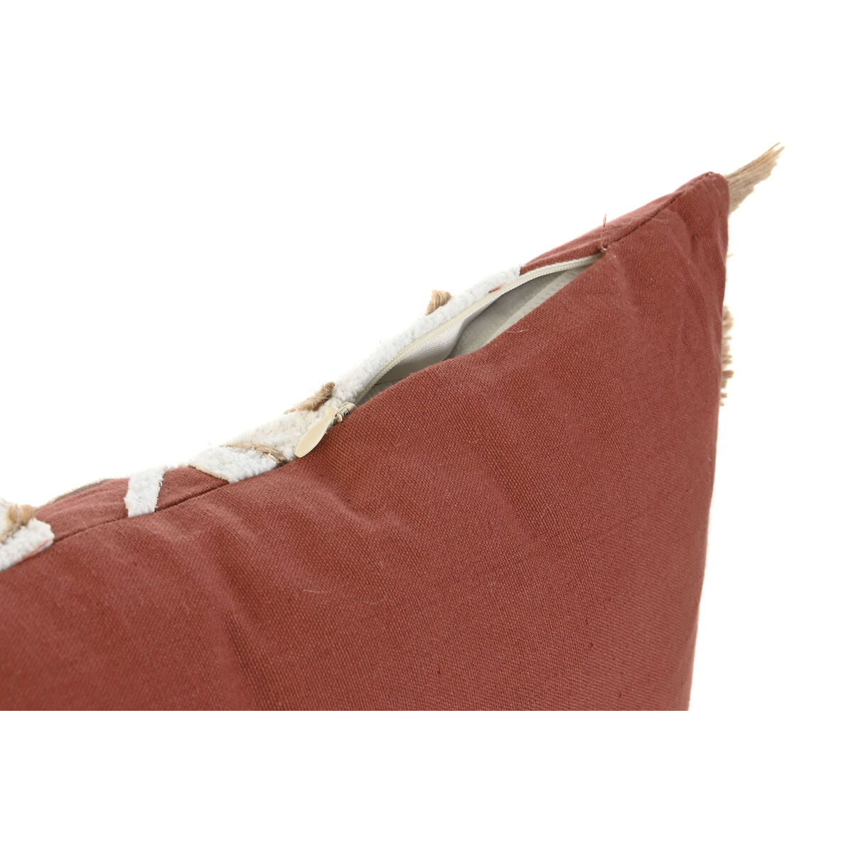 Kudde Home ESPRIT Vit Terrakota n Boho 50 x 5 x 30 cm - 2